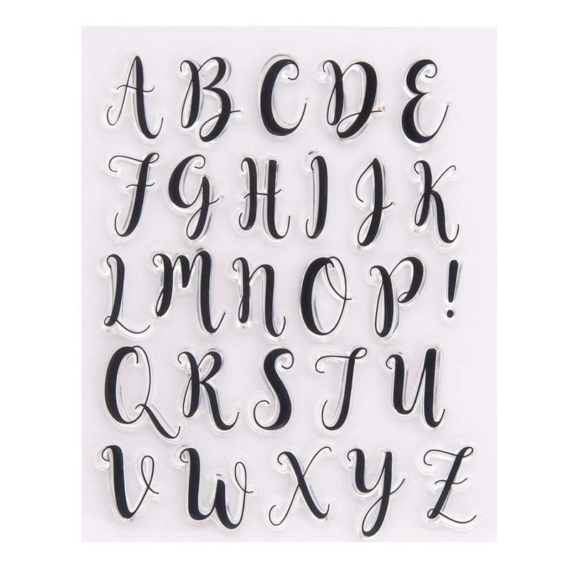 Arrietty Capital Alphabets Alphas Letter Clear Stamps for Card Making Decoration and DIY Scrapbooking - Image 1